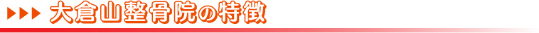 大倉山整骨院の特徴