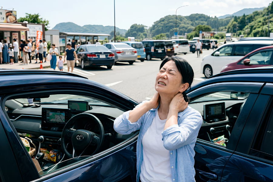 お盆ドライブの肩こり・首こりを放置しないで